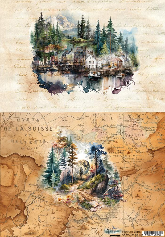 Rice paper 2, Whispers of the Mountains, A4 (21x29,7cm) 25-30g