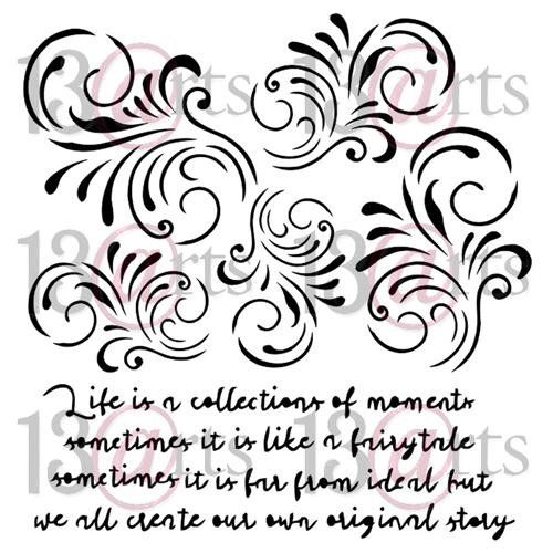 Stencil Fairytale - Aurora, 15x15 cm thickness 1 mm