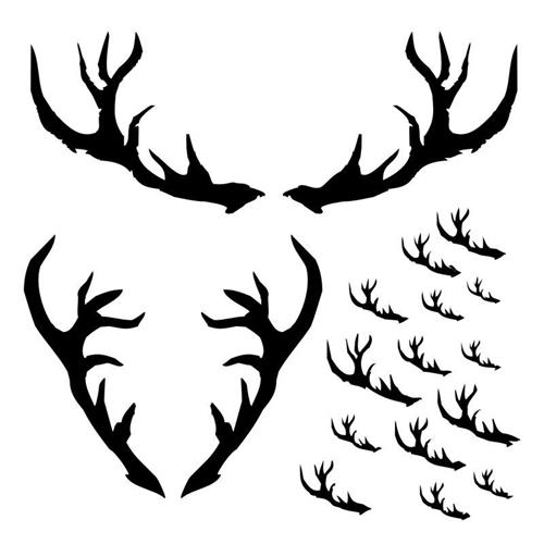 Stencil Antlers - Dreamland, 15x15 cm thickness 1 mm