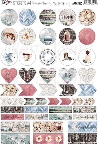 Stickers Home Sweet Home (ENG) A4 (1 sheet) Stickers Home Sweet Home (ENG) A4 (1 sheet)