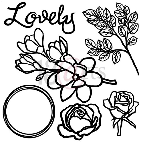 Chipboard Rose In Love, 6