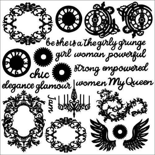 Chipboard Victoriana, 30x30 cm, Beermat 1,5mm