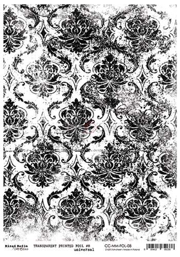 Transparent black printed foil 08 (21,0x29,7cm, 100 microns)