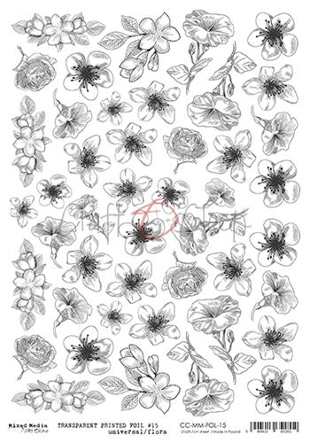 Transparent black printed foil 15 (21,0x29,7cm, 100 microns)