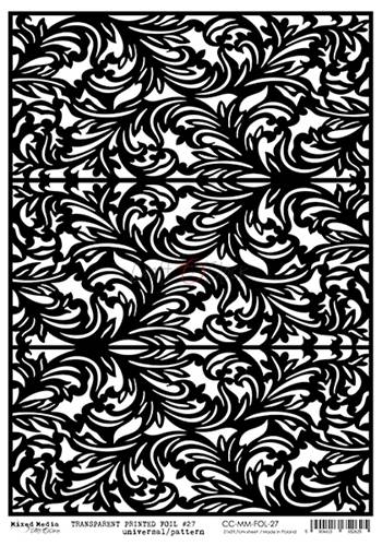 Transparent black printed foil 27 (21,0x29,7cm, 100 microns)