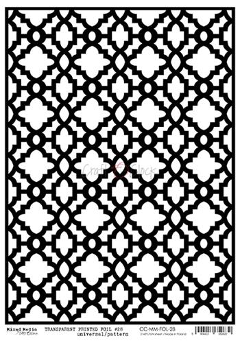 Transparent black printed foil 28 (21,0x29,7cm, 100 microns)