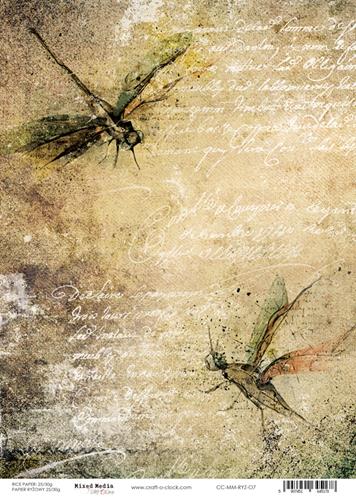 Rice paper A4 (21x29,7cm) Faded Memories 1, Mixed Media, 25/30g