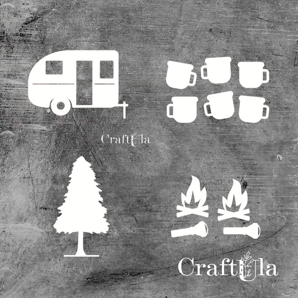 Set of Chipboard Camping (from 8x5,5 to 2,5x2x0,15cm) Set of Chipboard Camping (from 8x5,5 to 2,5x2x0,15cm)