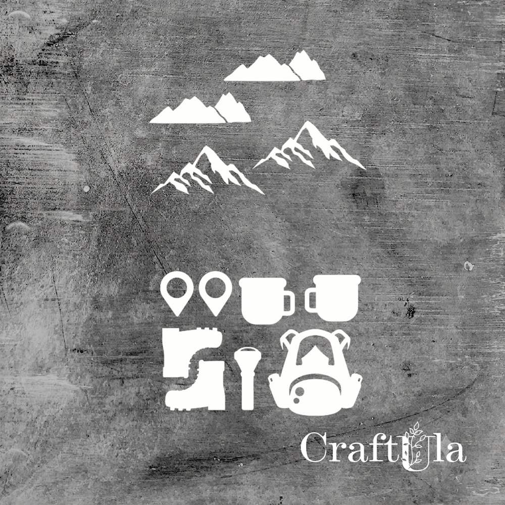 Set of Chipboard Mountains (largest 9x4x0,15cm) Set of Chipboard Mountains (largest 9x4x0,15cm)