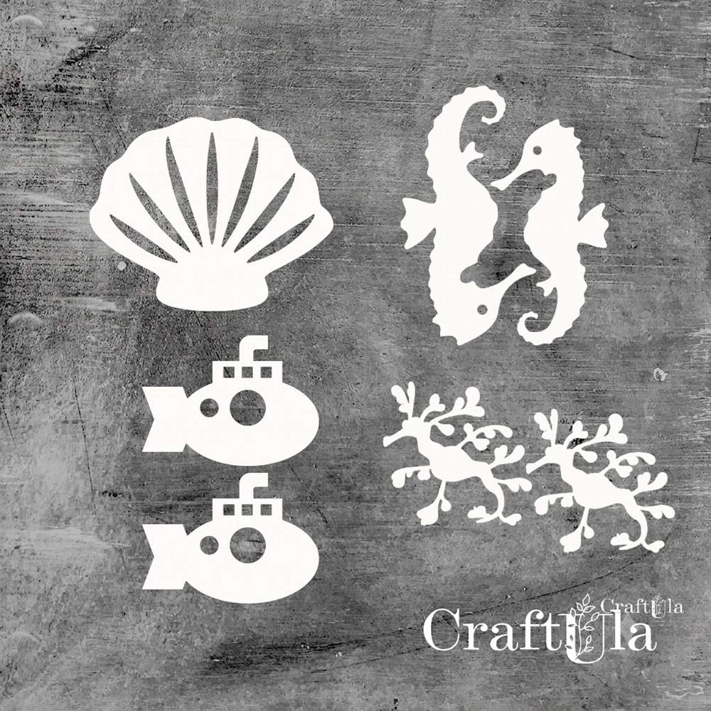 Set of Chipboard Seaside 3 (largest 9x9x0,15cm) Set of Chipboard Seaside 3 (largest 9x9x0,15cm)