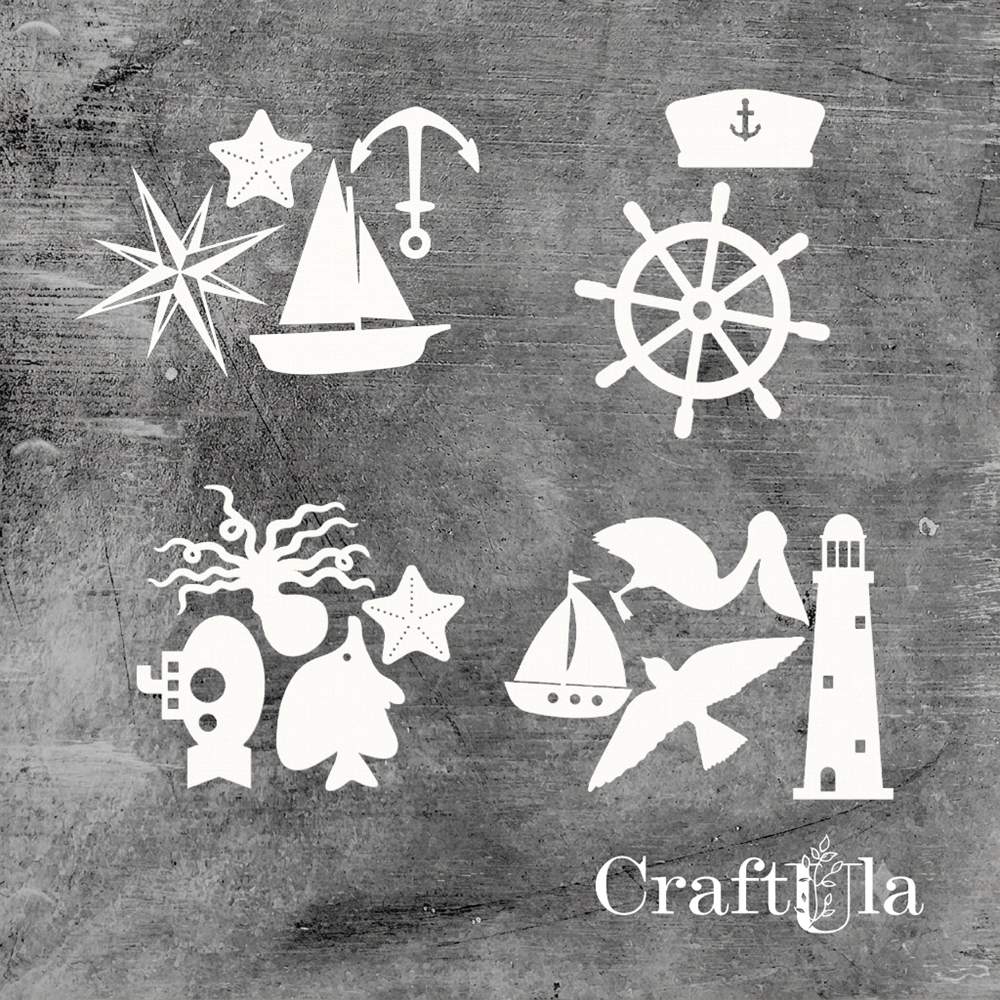 Set of Chipboard Seaside 2 (largest 6x8x0,15cm) Set of Chipboard Seaside 2 (largest 6x8x0,15cm)