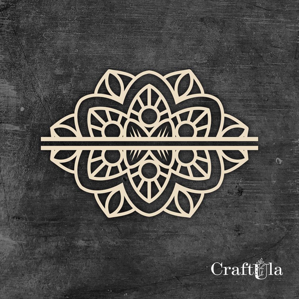 Chipboard Mandala 0868 (2 halves, approx. 9x3cm x0,15cm each)