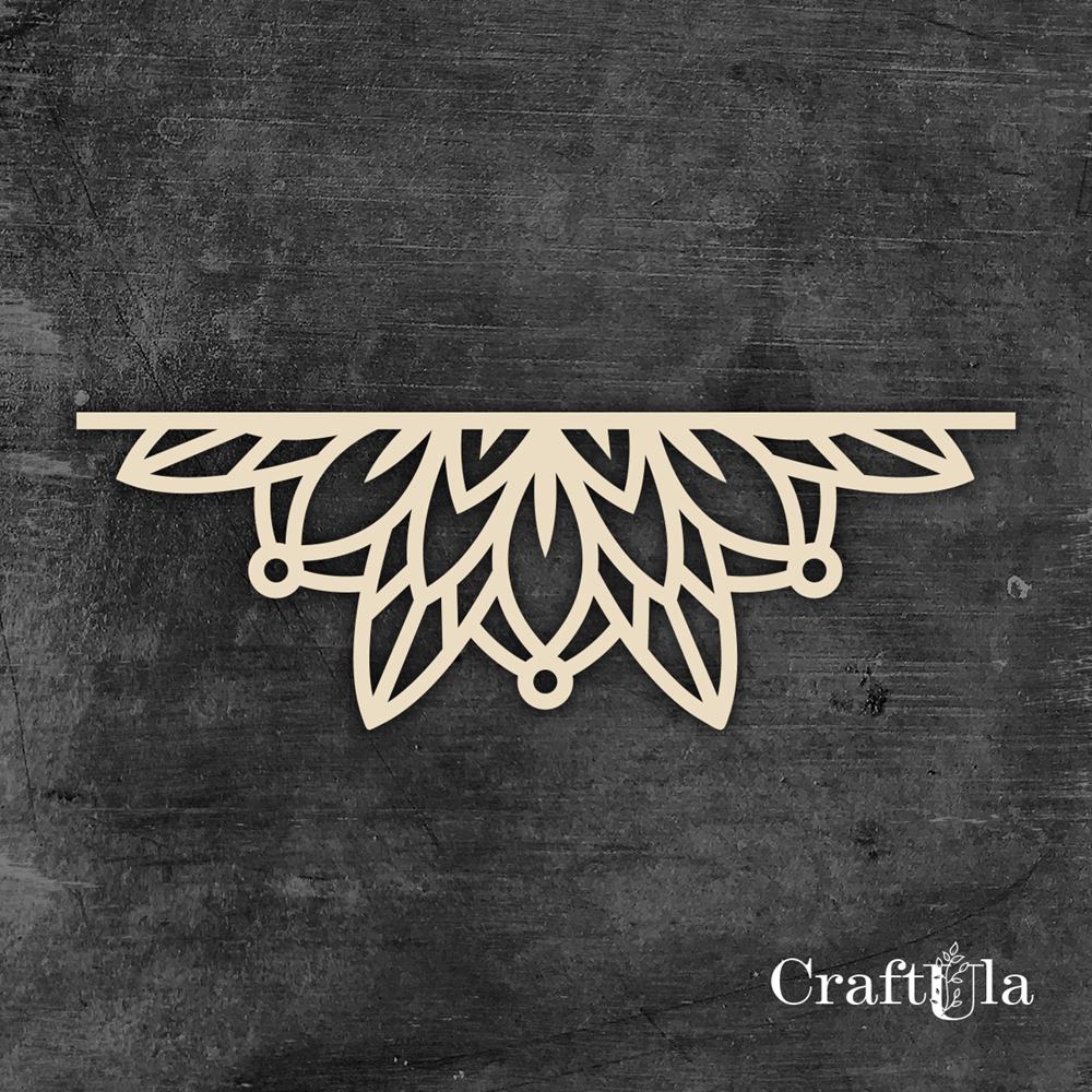 Big Chipboard Mandala 0873 (2 halves, aprox. 15x5cm x0,15cm each)
