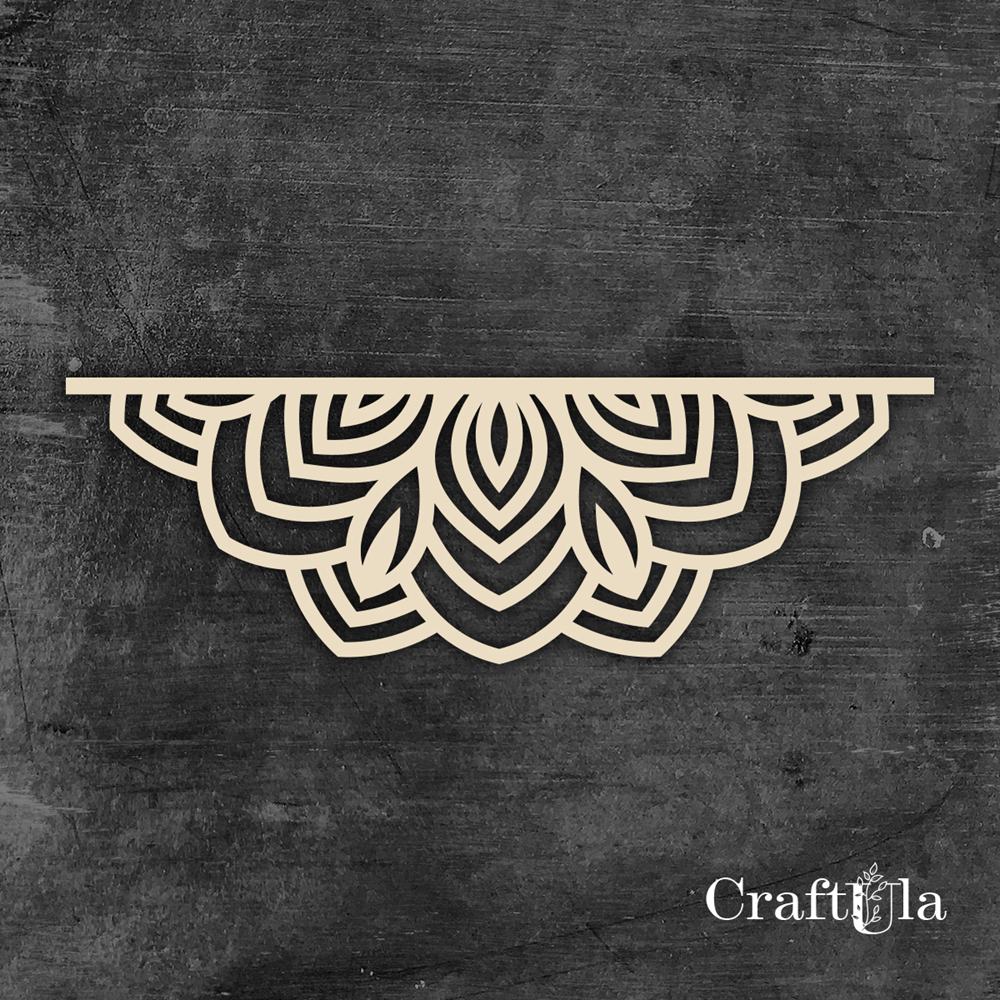 Big Chipboard Mandala 0875 (2 halves, aprox. 15x5cm x0,15cm each)