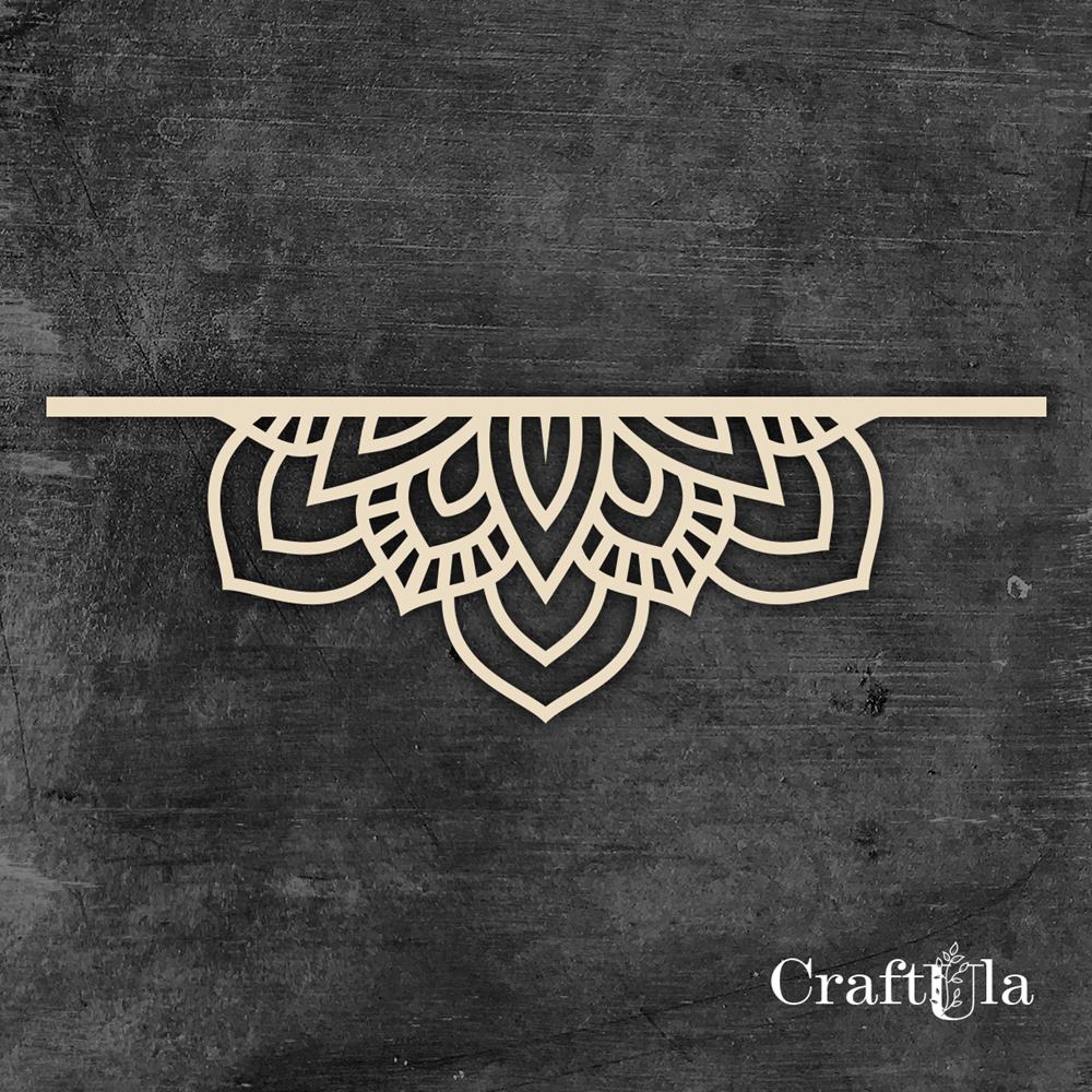 Big Chipboard Mandala 0878 (2 halves, aprox. 15x5cm x0,15cm each)