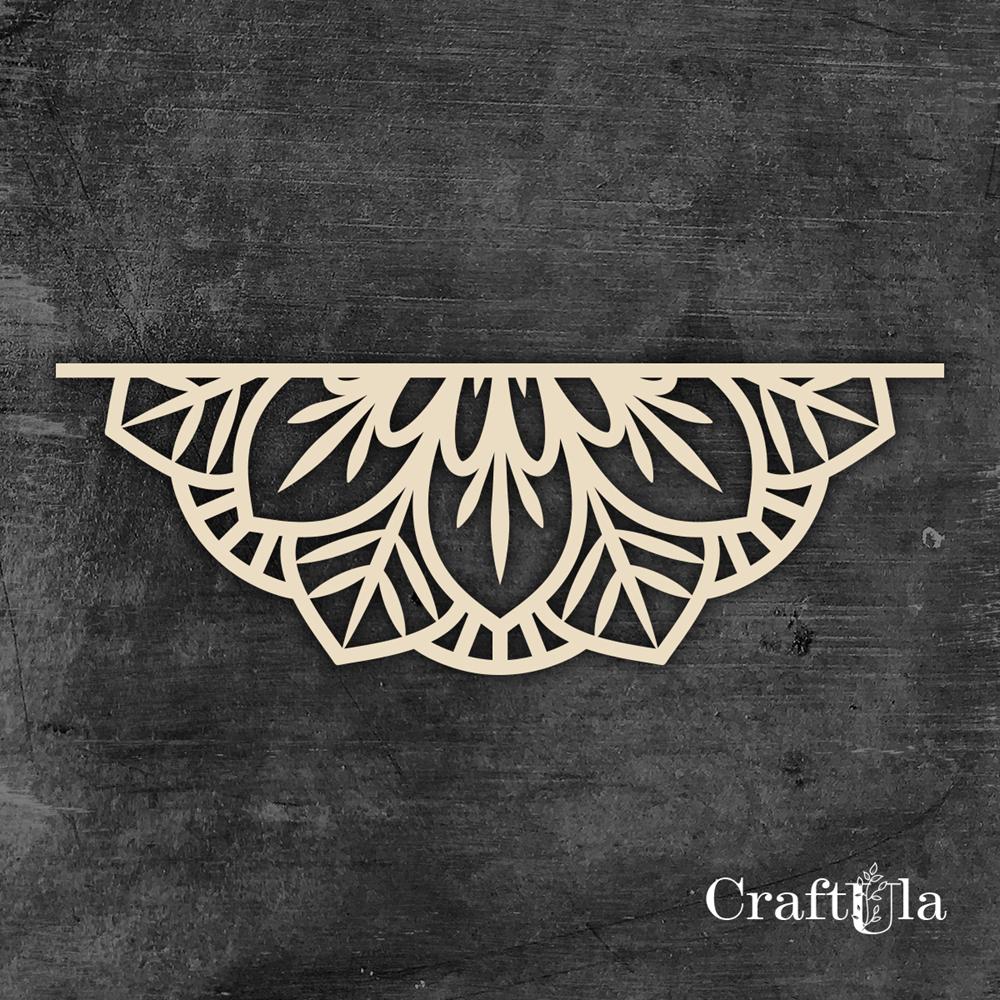 Big Chipboard Mandala 0880 (2 halves, aprox. 15x5cm x0,15cm each)