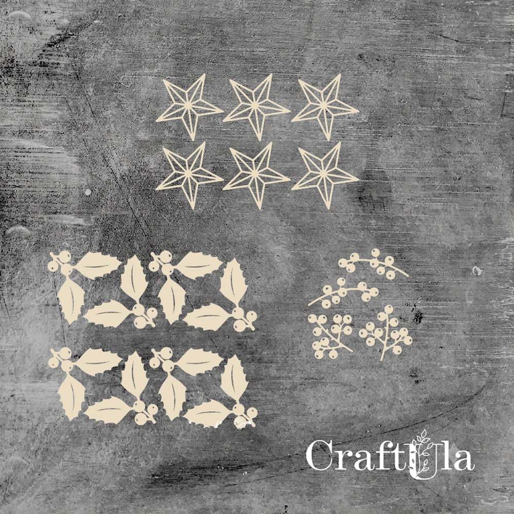 Set of Chipboard Winter 0894 (dia 3 cm each) Set of Chipboard Winter 0894 (dia 3 cm each)