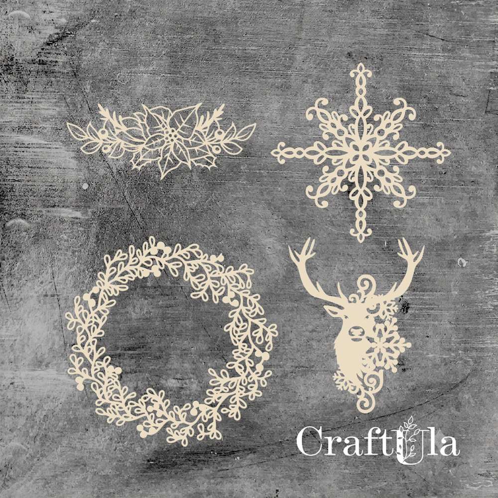 Set of Chipboard Christmas 0933 (height/lenght around 13,5-11cm each) Set of Chipboard Christmas 0933 (height/lenght around 13,5-11cm each)