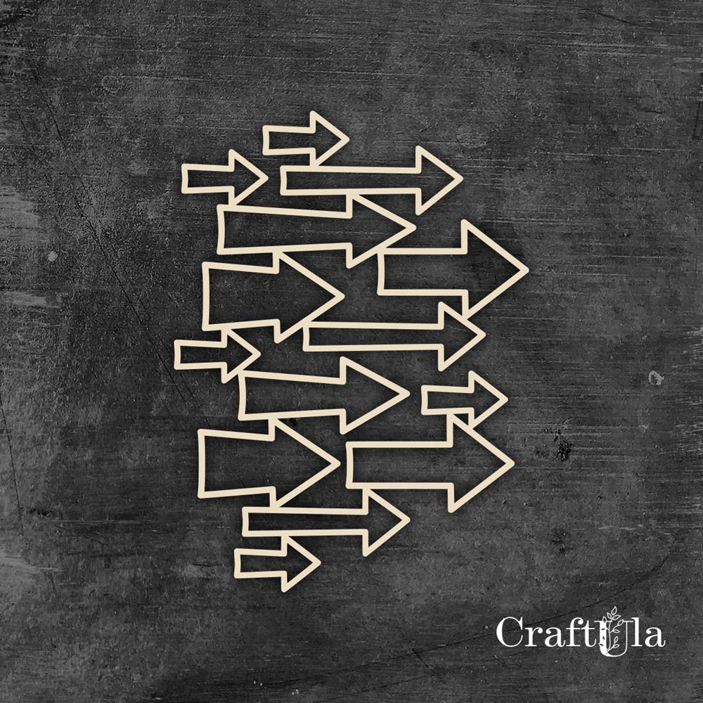 Set of Chipboard Arrows (2 pcs, 13x10x0,15cm)