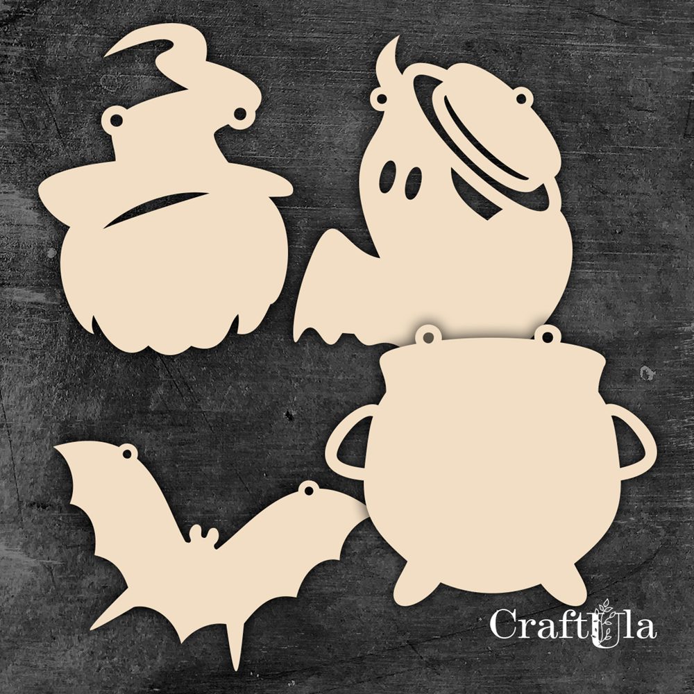 Chipboard Halloween garland 1983 ( max. height 15x0,15cm)