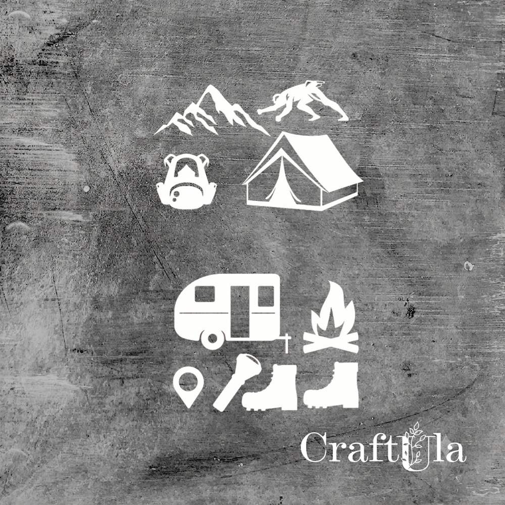 Set of Chipboard Camping 1 (largest 8x4x0,15cm)