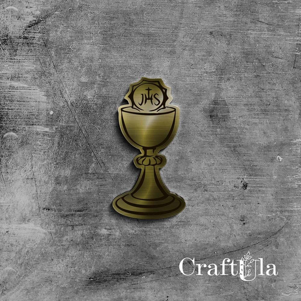 Mirrored gold plexiglass Communion chalice 93 (2 pcs, 3x7cm) Mirrored gold plexiglass Communion chalice 93 (2 pcs, 3x7cm)