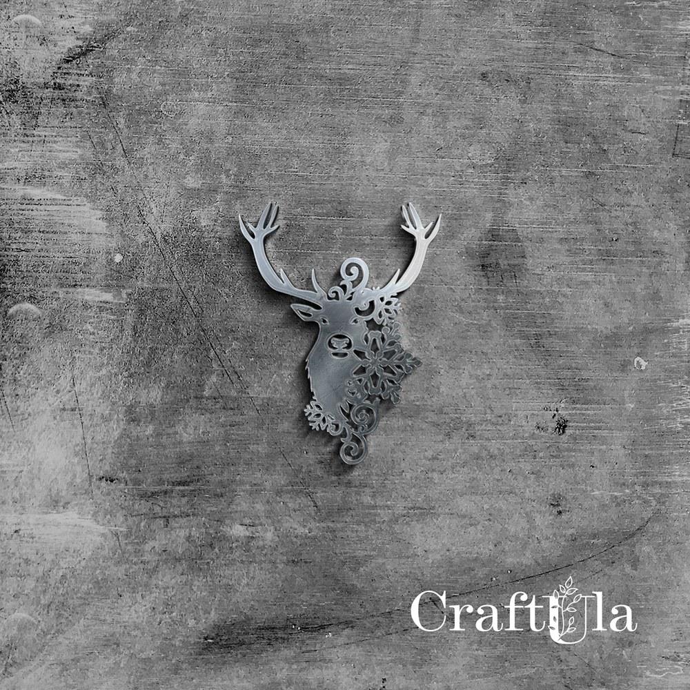 Mirrored silver plexiglass Christmas Deer (1 pcs, 9x7cm) Mirrored silver plexiglass Christmas Deer (1 pcs, 9x7cm)