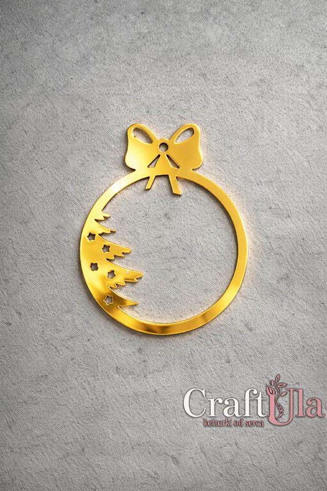 Mirrored gold plexiglass Christmas Bauble 134 (1 pcs, 6x5cm) Mirrored gold plexiglass Christmas Bauble 134 (1 pcs, 6x5cm)