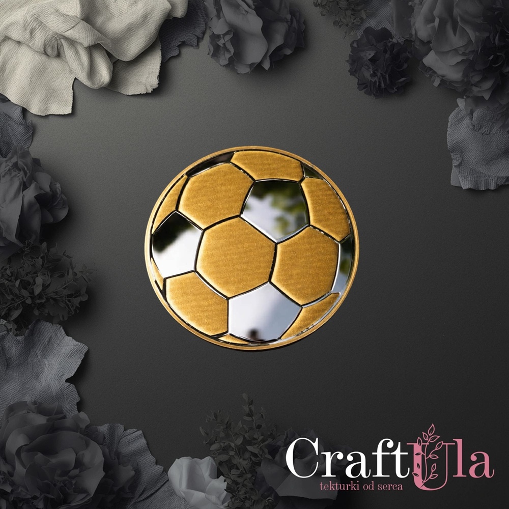 Mirrored gold plexiglass Football Ball (2 pcs, 5x5cm) Mirrored gold plexiglass Football Ball (2 pcs, 5x5cm)