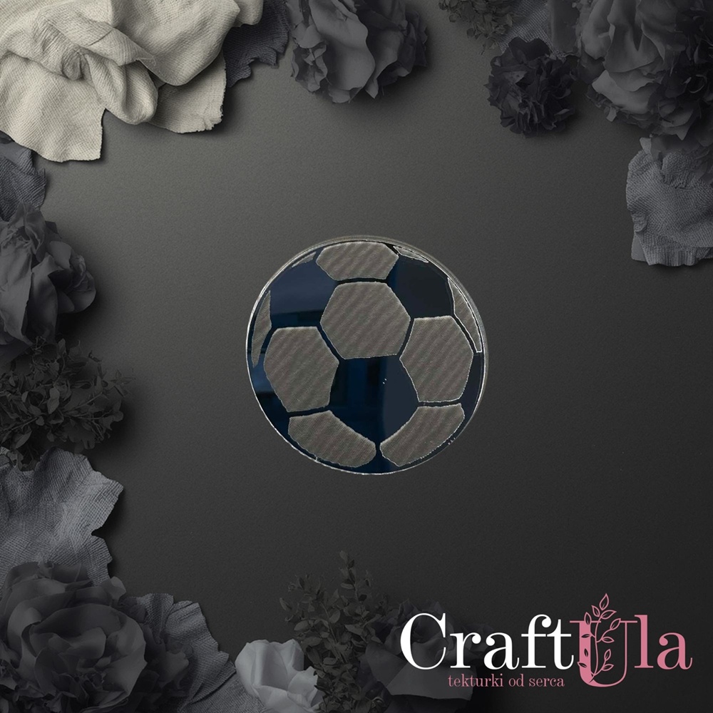 Mirrored silver plexiglass Football Ball (2 pcs, 5x5cm) Mirrored silver plexiglass Football Ball (2 pcs, 5x5cm)