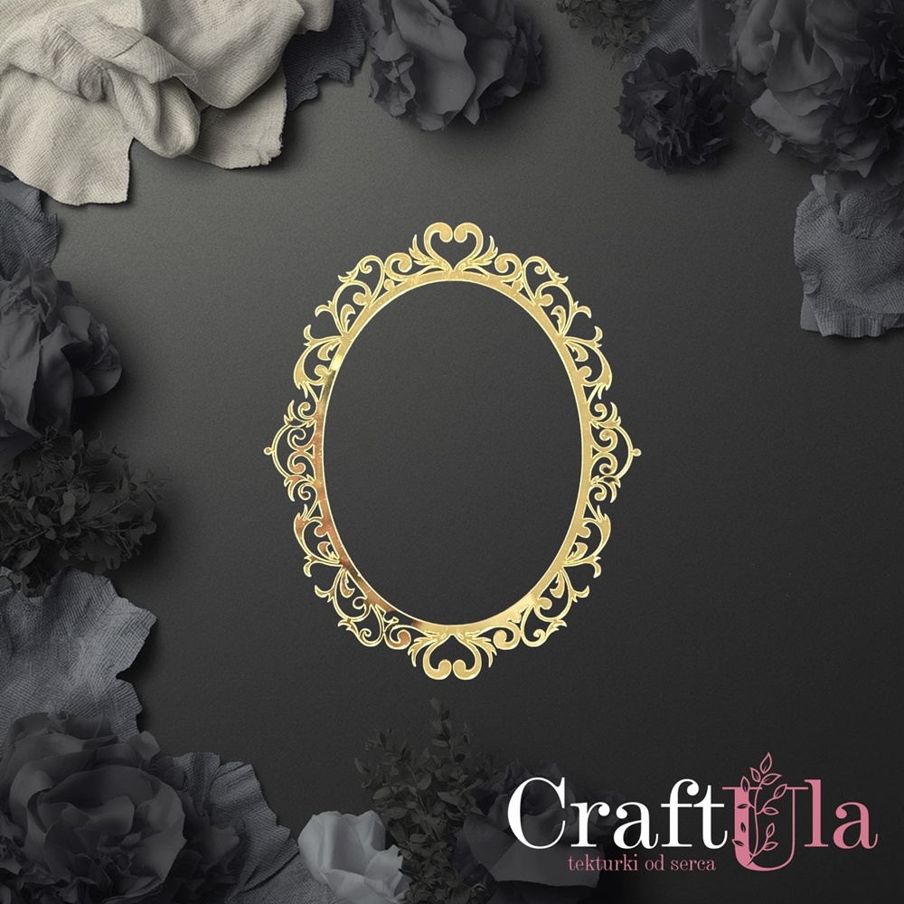 Mirrored gold plexiglass Frame 169 (12x10cm, 1 pcs)