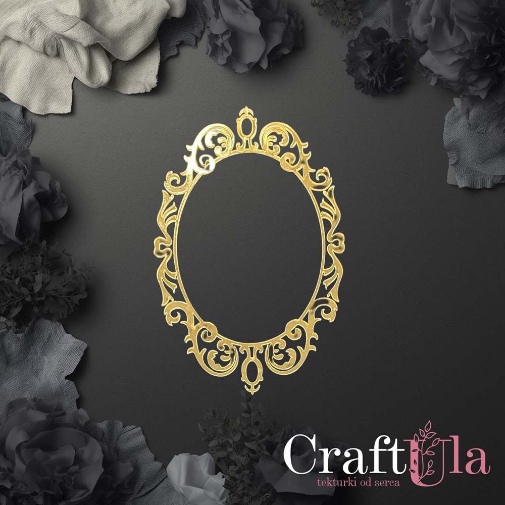 Mirrored gold plexiglass Frame 170 (1 pcs, 12x8cm)