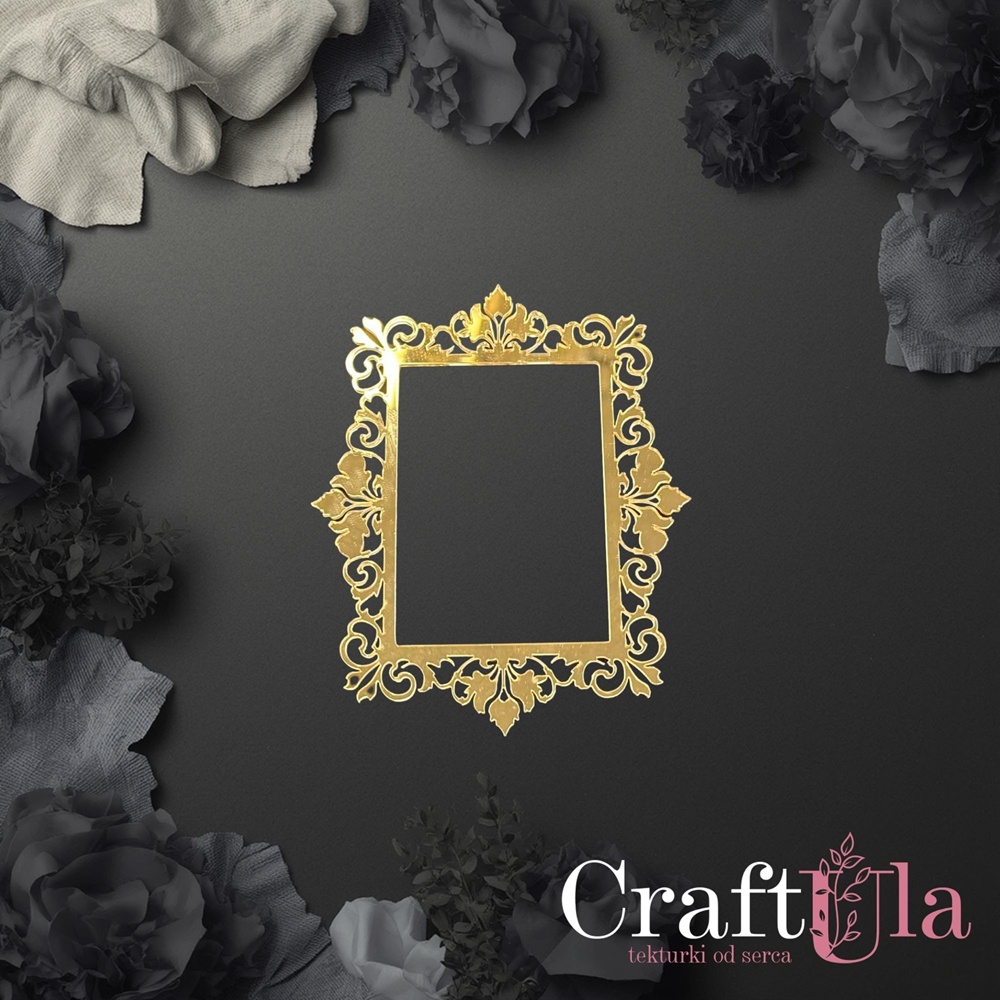 Mirrored gold plexiglass Frame 171 (1 pcs, 12x10cm)