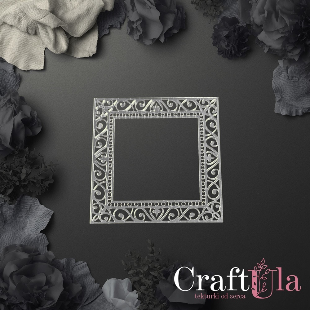 Mirrored silver plexiglass Frame 178 (1 pcs, 9x9cm)