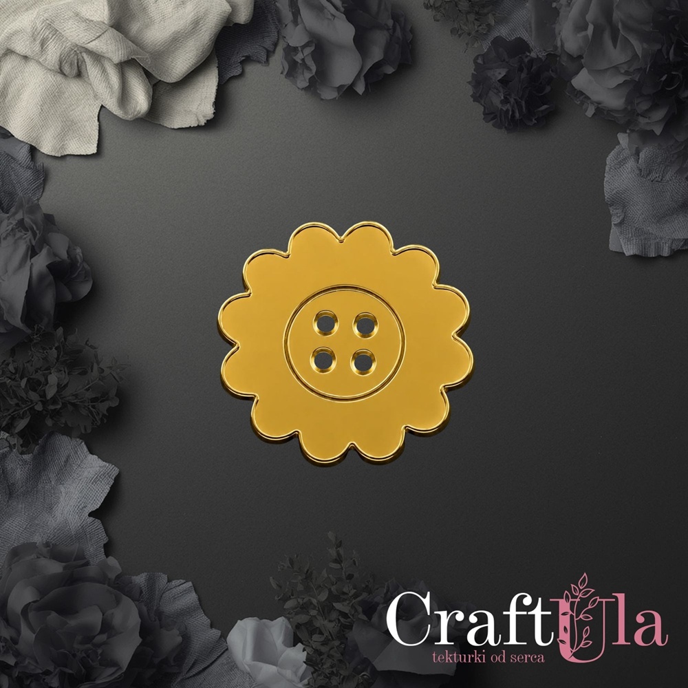 Mirrored gold plexiglass Handmade button 188 (2 pcs, dia 3cm) Mirrored gold plexiglass Handmade button 188 (2 pcs, dia 3cm)