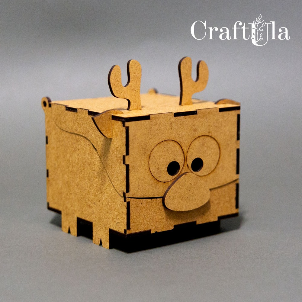 HDF Reindeer box 12 (box 10x10x10cm, thick. 0,3 cm )
