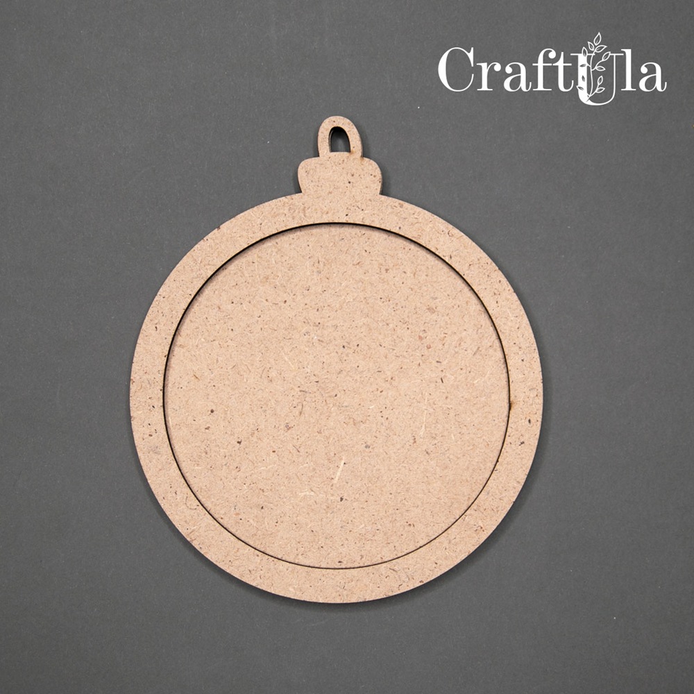 HDF Christmas bauble 17 (12x14x0,3 cm, the whole 10 cm)