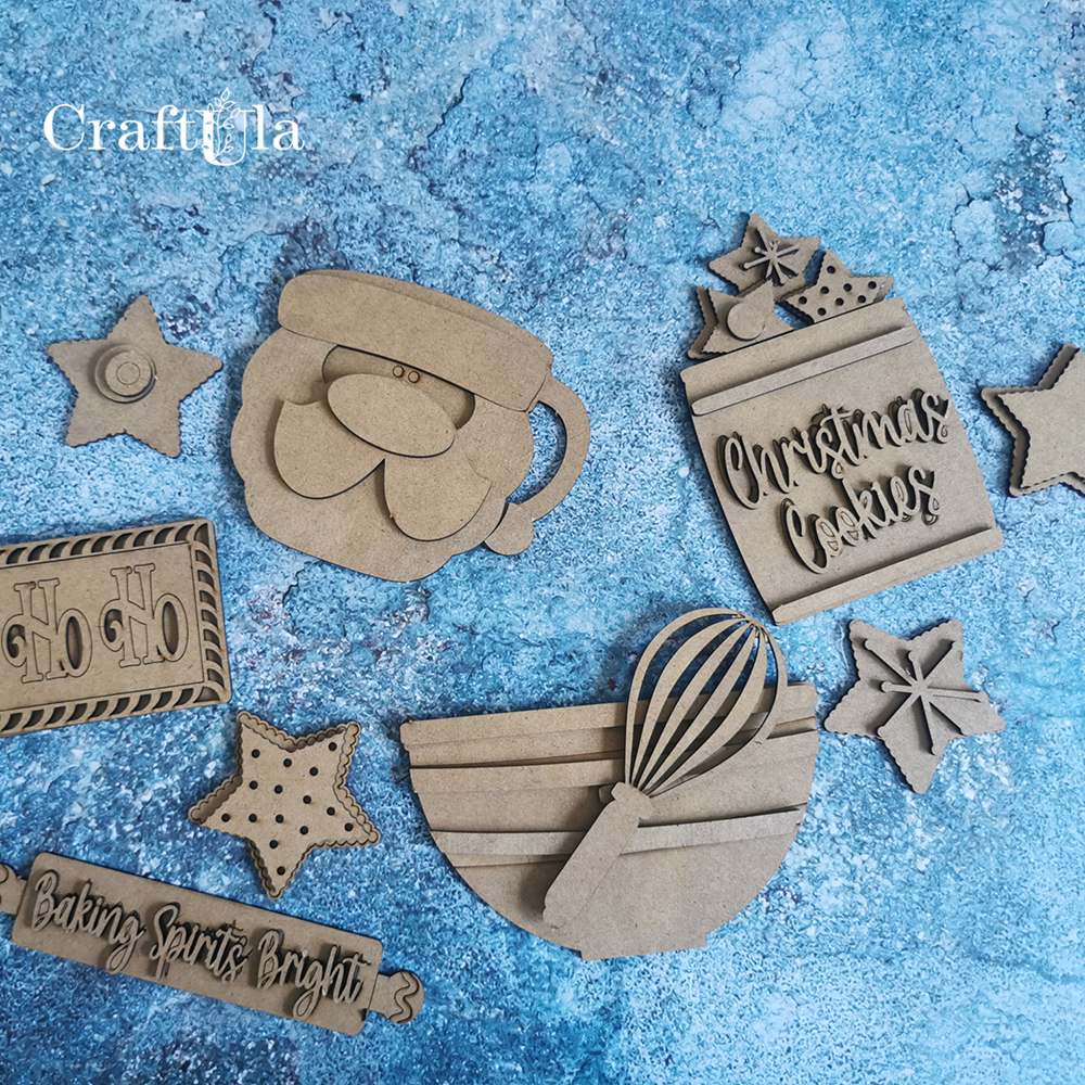 HDF Gingerbread Baking Set (largest 13x13x0,3 cm)