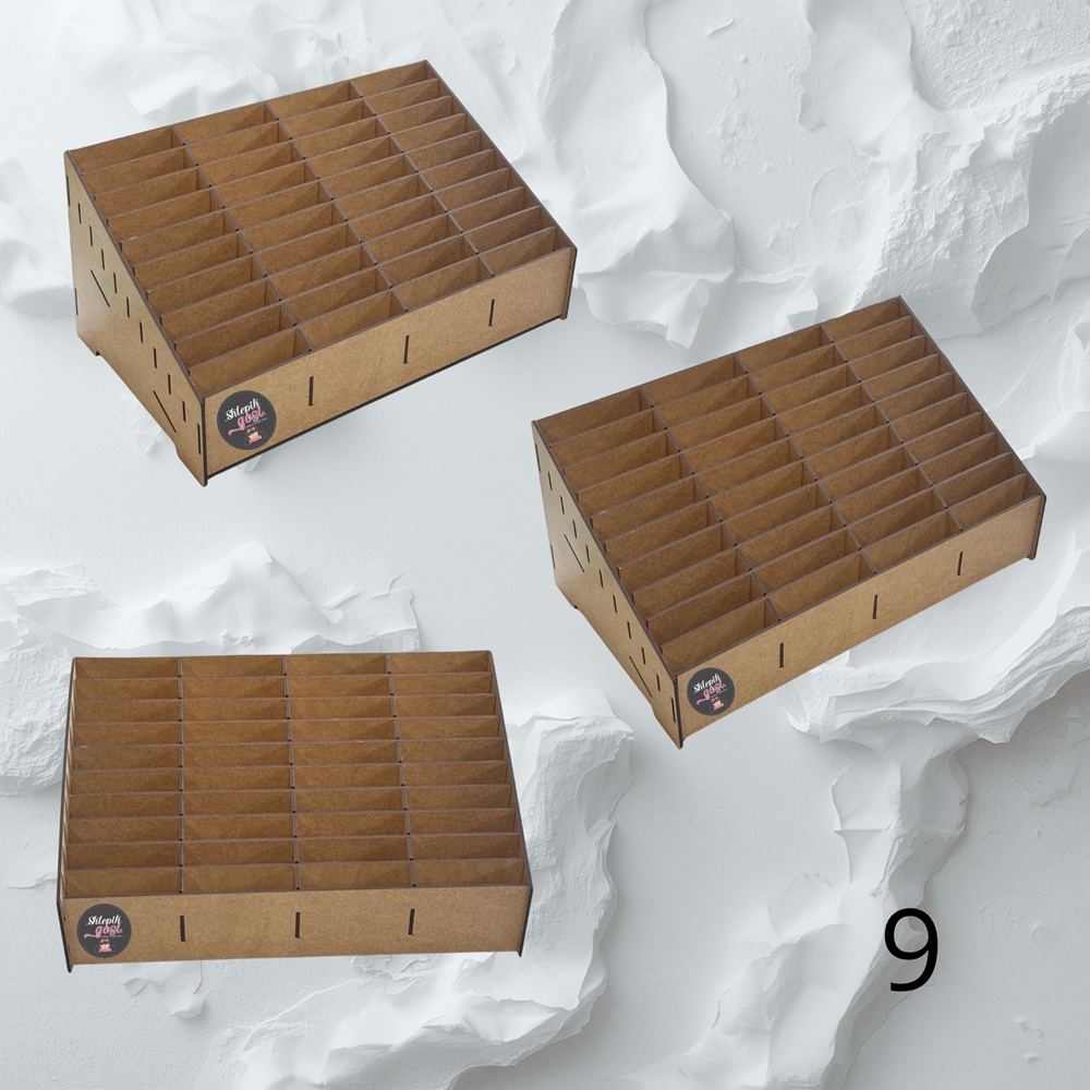 HDF box/organizer with compartments 9 (39,5x23x18 cm, 40 compartments)