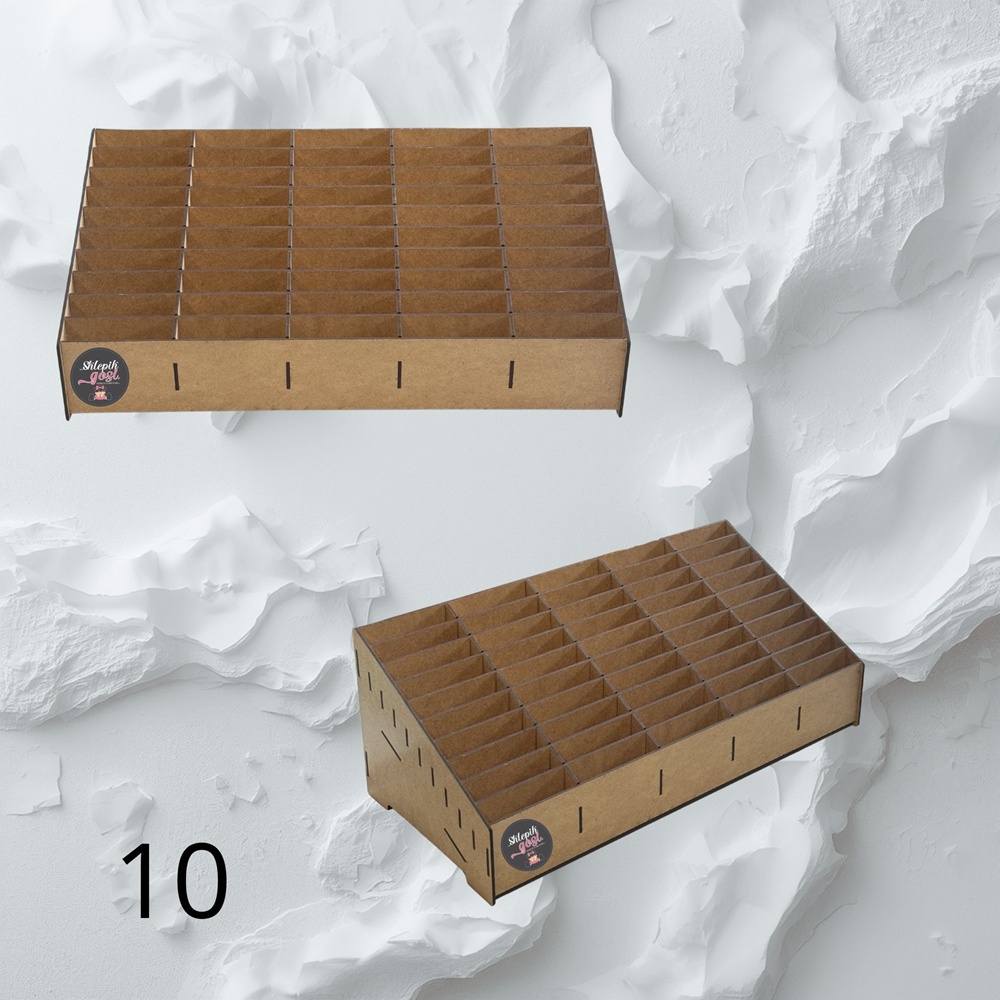 HDF box/organizer with compartments 10 (49x23x18 cm, 50 compartments) HDF box/organizer with compartments 10 (49x23x18 cm, 50 compartments)