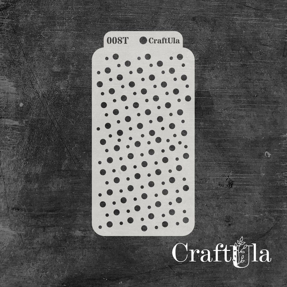 Stencil 0008T – Dots, 8x16 cm x 0,35 mm, semi-translucent