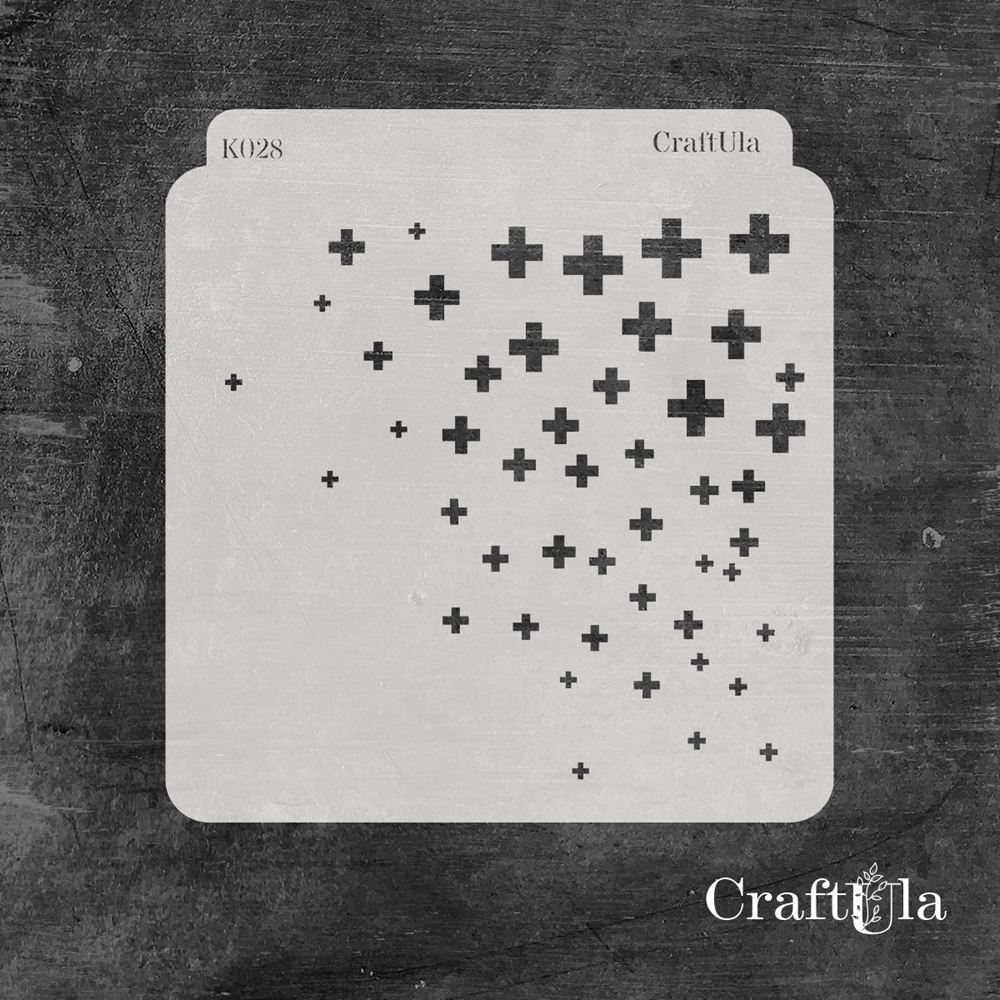 Stencil 0028k – Background, 15x16 cm x 0,35 mm, semi-translucent