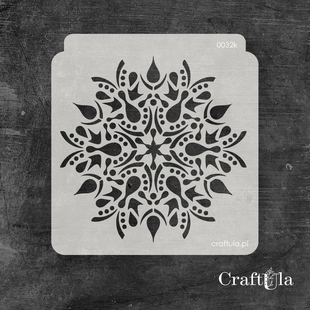 Stencil 0032k – Napkin, 15x16 cm x 0,35 mm, semi-translucent