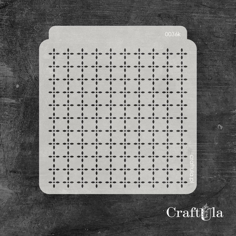 Stencil 0036k – Dots, 15x16 cm x 0,35 mm, semi-translucent