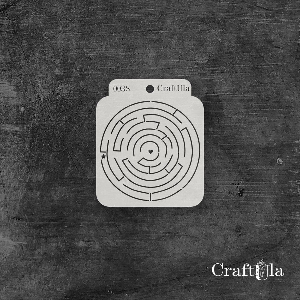 Stencil 003s – Maze, 8x9, ,5 cm x 0,35 mm, semi-translucent