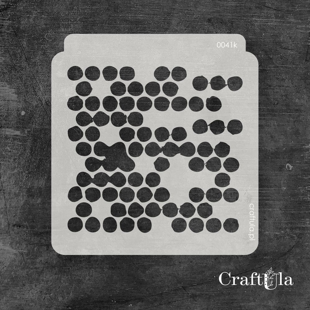 Stencil 0041k – Circles, 15x16 cm x 0,35 mm, semi-translucent