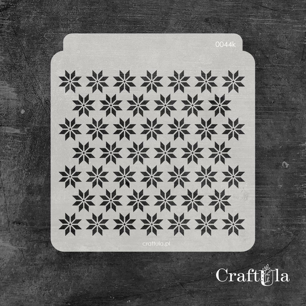 Stencil 0044k – Flowers, 15x16 cm x 0,35 mm, semi-translucent