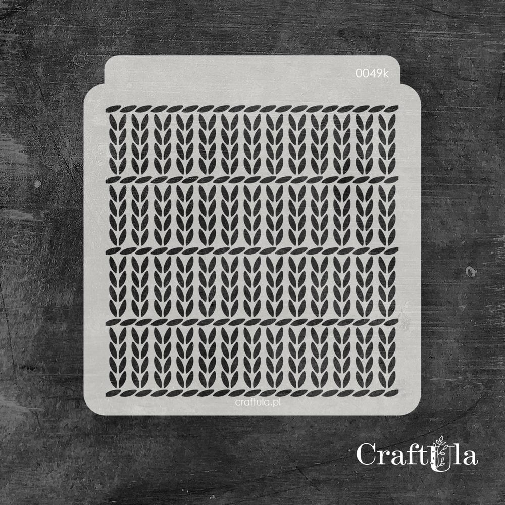 Stencil 0049k – Leaves, 15x16 cm x 0,35 mm, semi-translucent