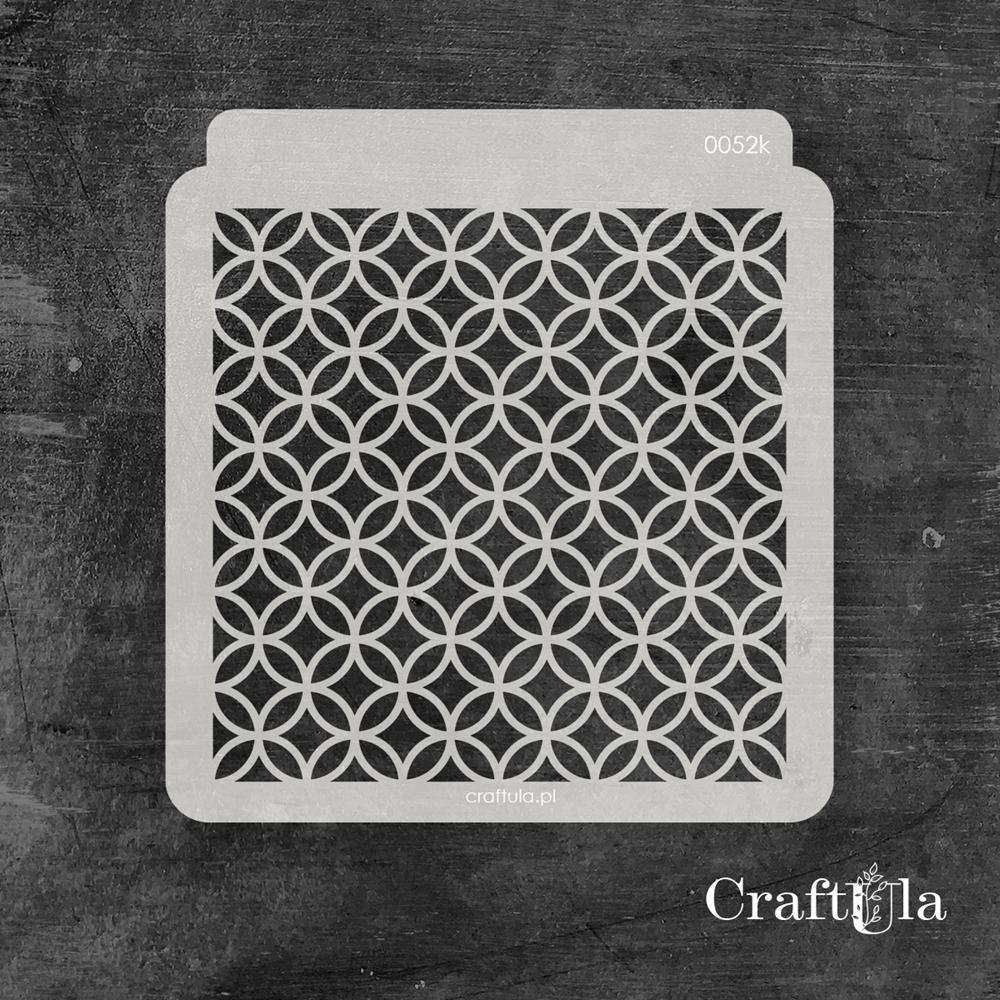 Stencil 0052k – Circles, 15x16 cm x 0,35 mm, semi-translucent