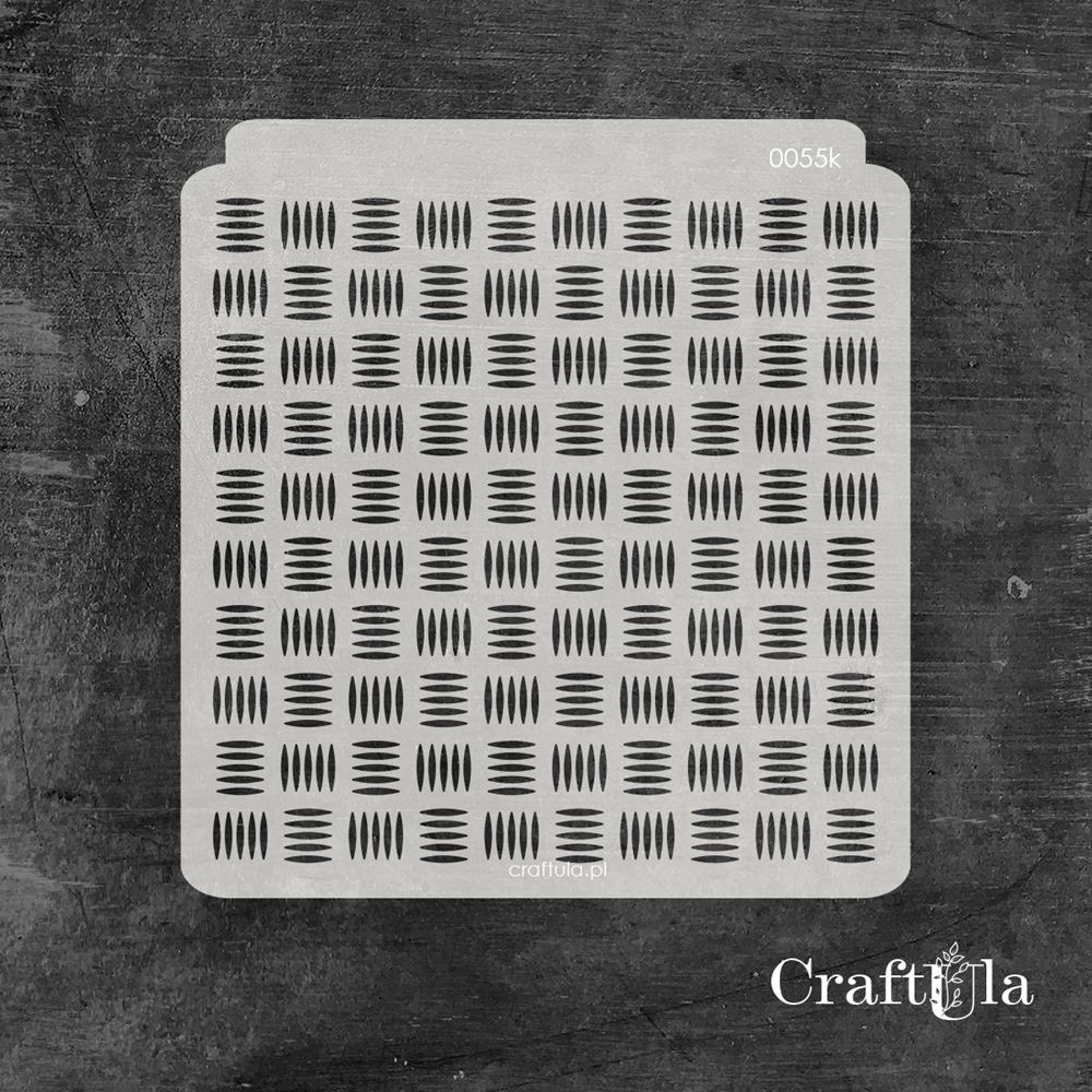Stencil 0055k – Dashes, 15x16 cm x 0,35 mm, semi-translucent